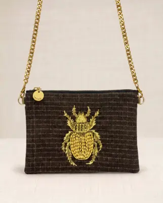 Bolso Bandolera Bordado Escarabajo