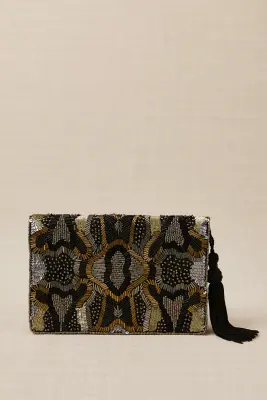 Bolso Cartera Bordada Geometrías