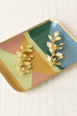 Broche Flor Hoja
