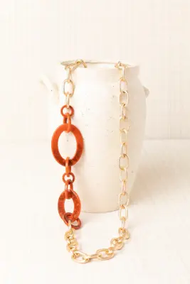 Collar eslabones piezas resinosas