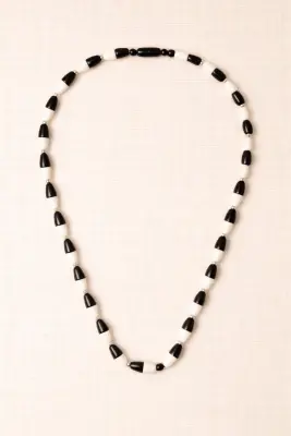 Collar largo resina bicolor