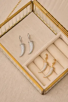 Pendientes Cuerno Cristales