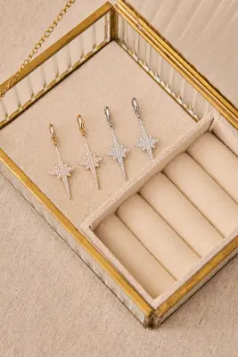 Pendientes Estrella Cristales
