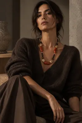 Collar Resinas Naranja