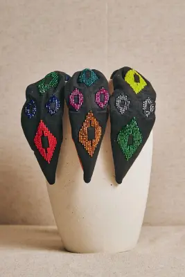 Diadema bordado resinas