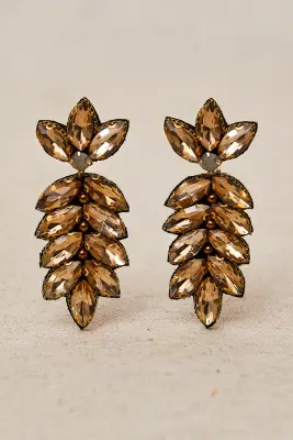 Pendientes Hoja Resina Cristalizada