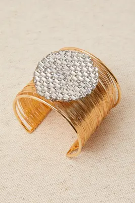 Pulsera Brazalete Medallón Cristales