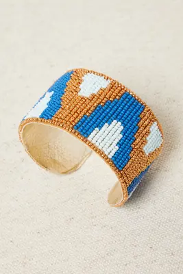 Pulsera brazalete bordado resinas