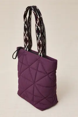 Bolso Shopper Acolchado Tejido Tecno