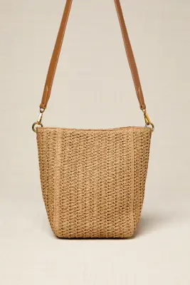 Bolso shopper de rafia trenzada