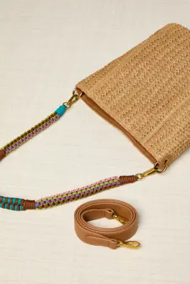 Bolso shopper de rafia trenzada