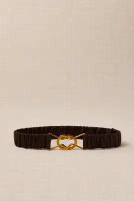 Cinturón de Piel Plisada
