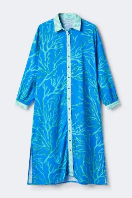 Vestido camisero corales