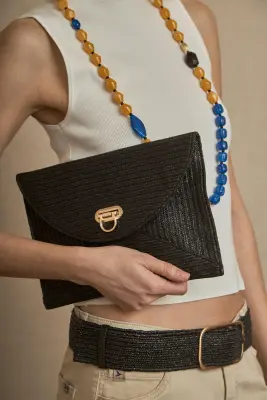 Bolso Rafia Metalizado